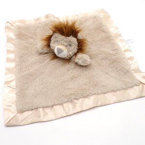 Cloud Island Lion Baby Lovey Plush Tan Brown Satin Stuffed Security Blanket 2022